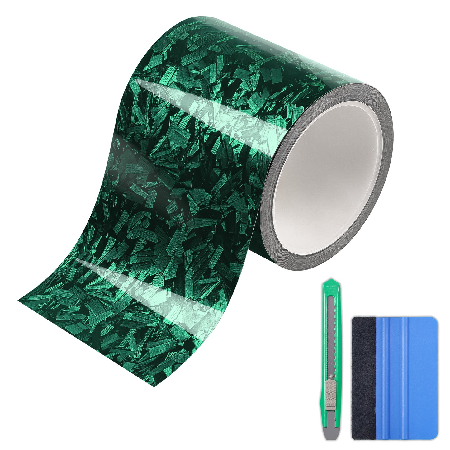 Lypumso® Gloss Green Forged Carbon Fiber Tape 4in x 30ft