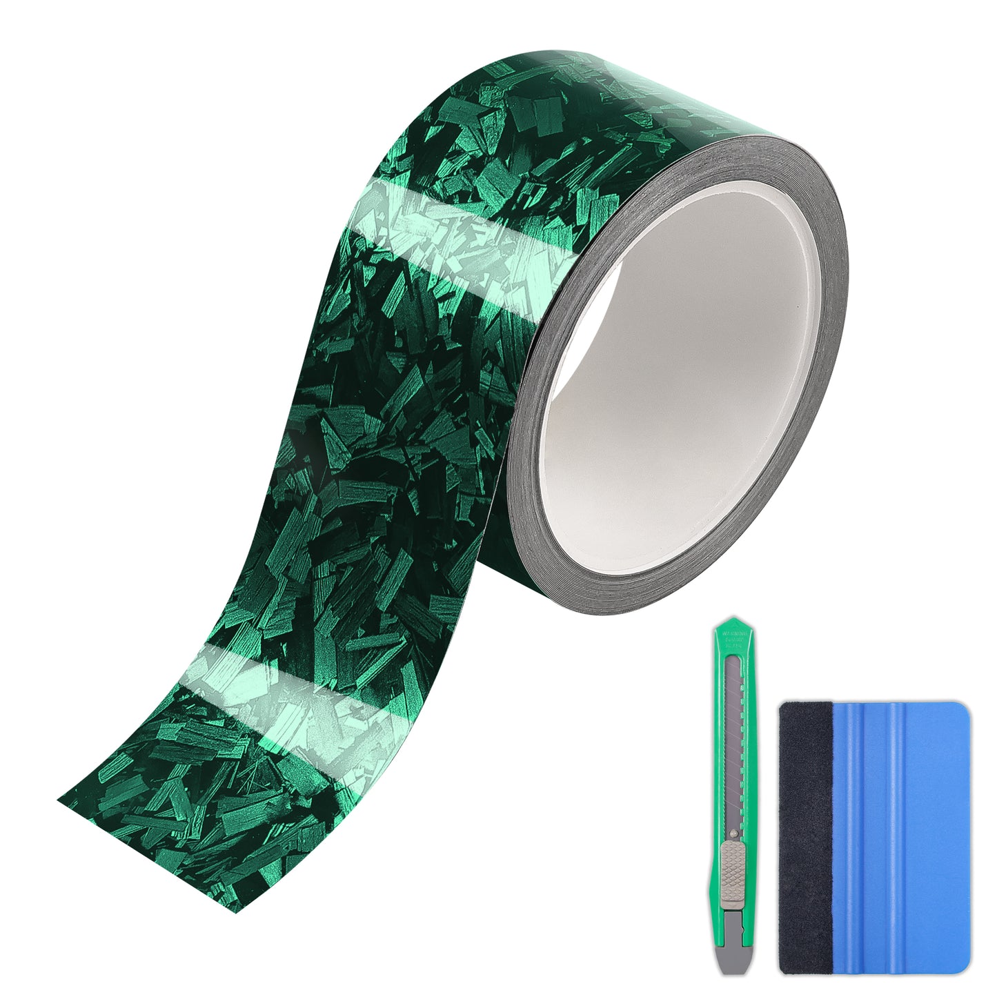 Lypumso® Gloss Green Forged Carbon Fiber Tape
