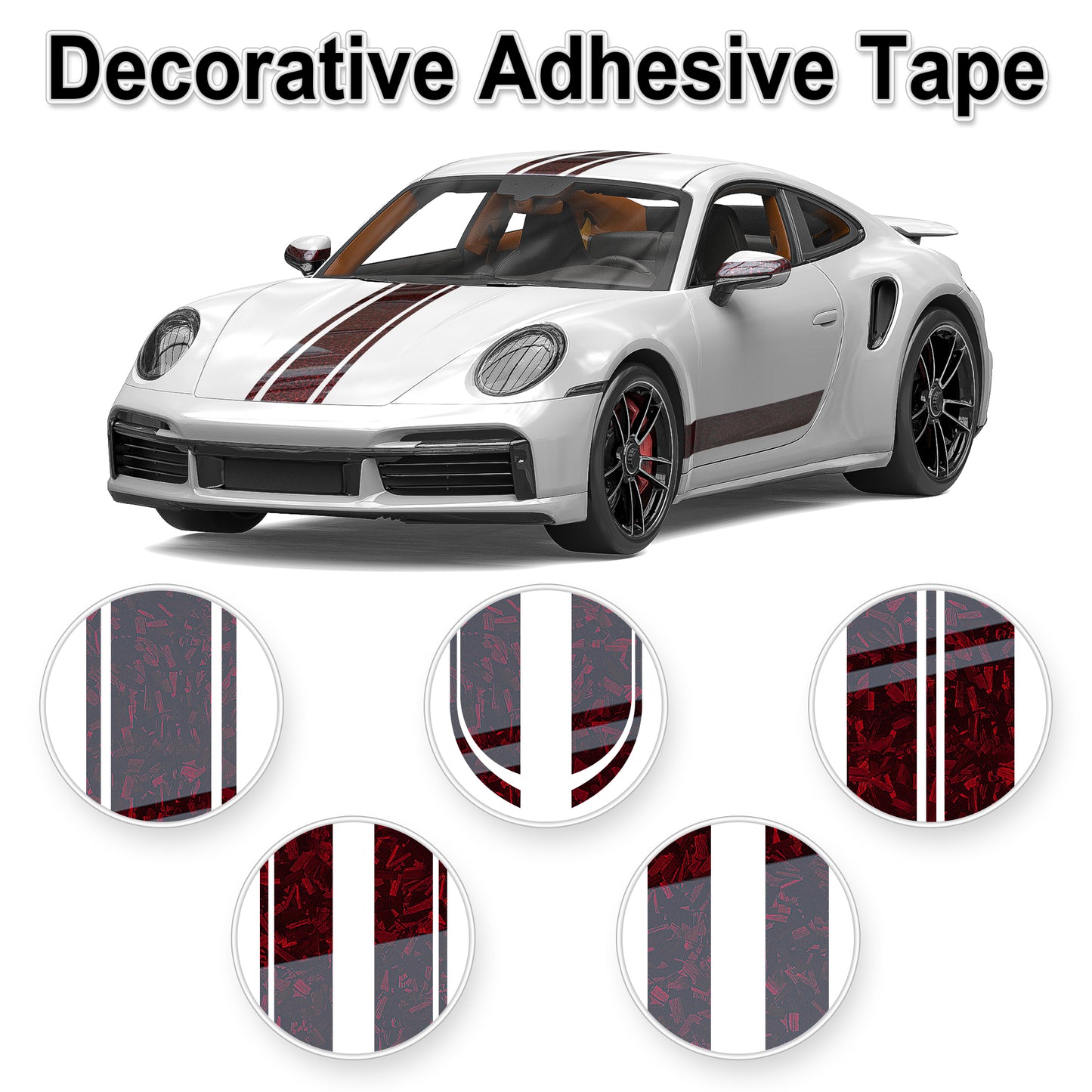 Lypumso® Gloss Red Forged Carbon Fiber Tape