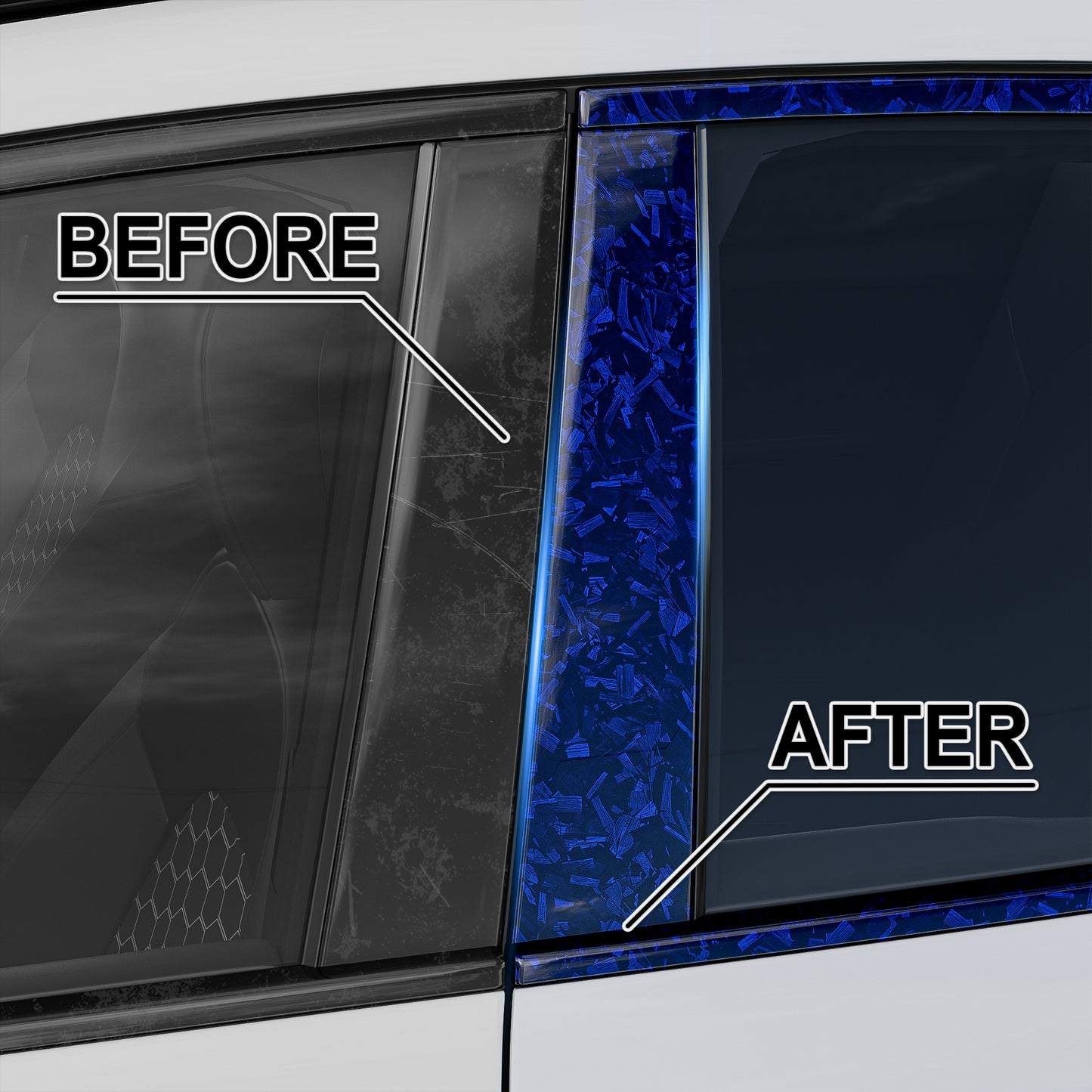 Lypumso® Gloss Blue Forged Carbon Fiber Tape