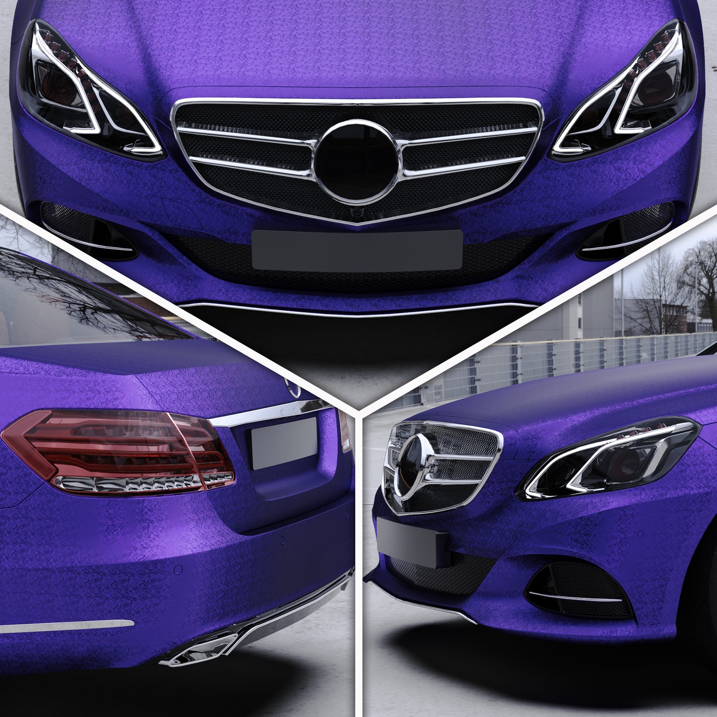 Lypumso® Purple PET Damascus Forged Vinyl Wrap