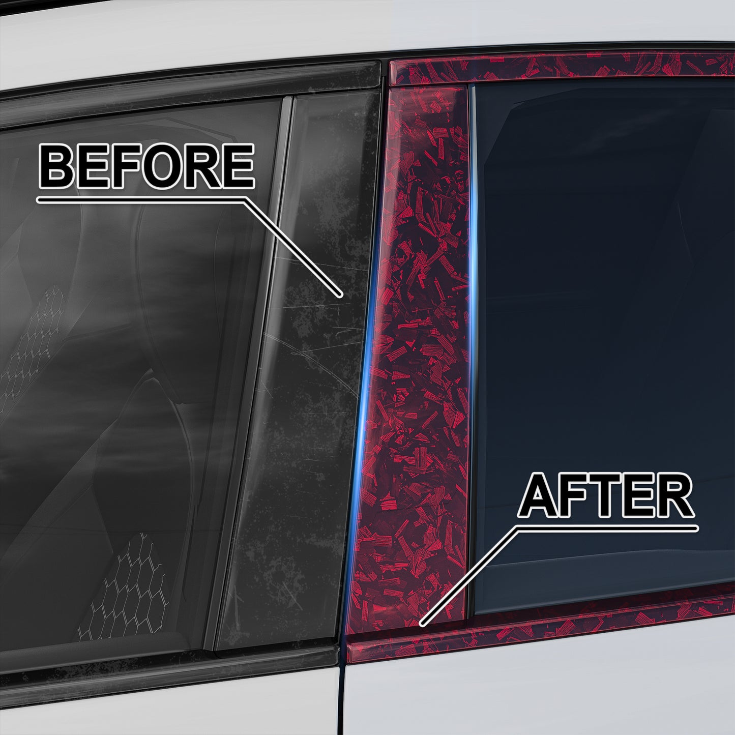 Lypumso® Gloss Red Forged Carbon Fiber Tape