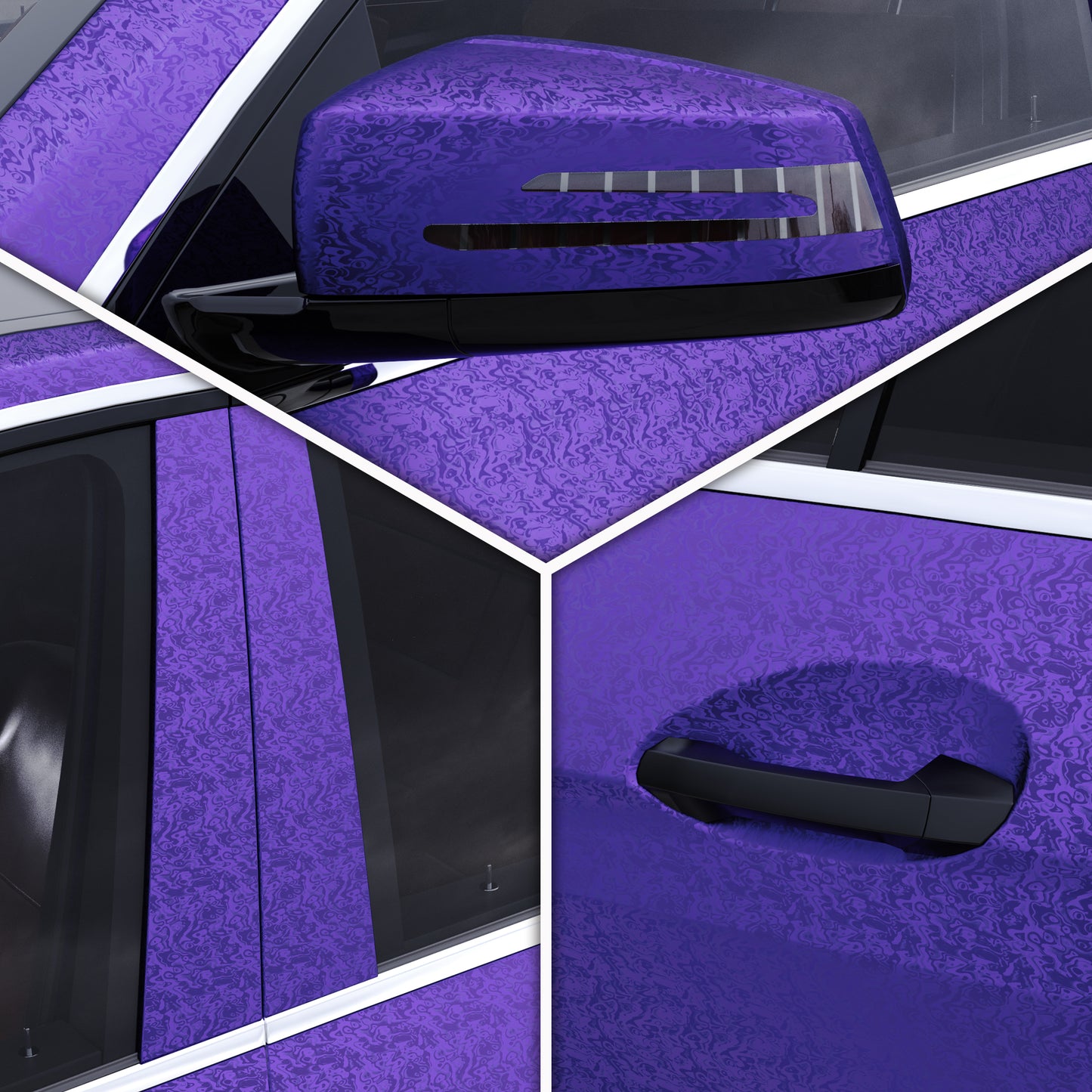 Lypumso® Purple PET Damascus Forged Vinyl Wrap