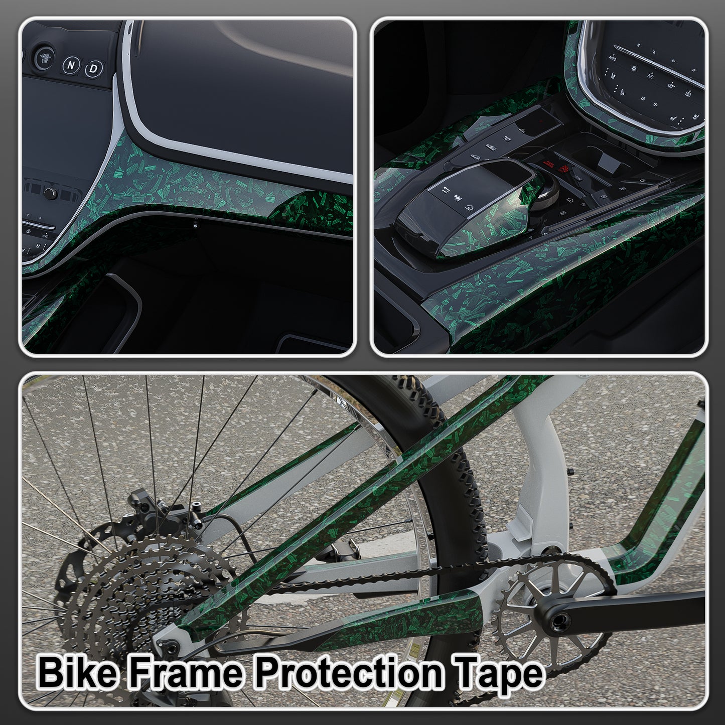 Lypumso® Gloss Green Forged Carbon Fiber Tape