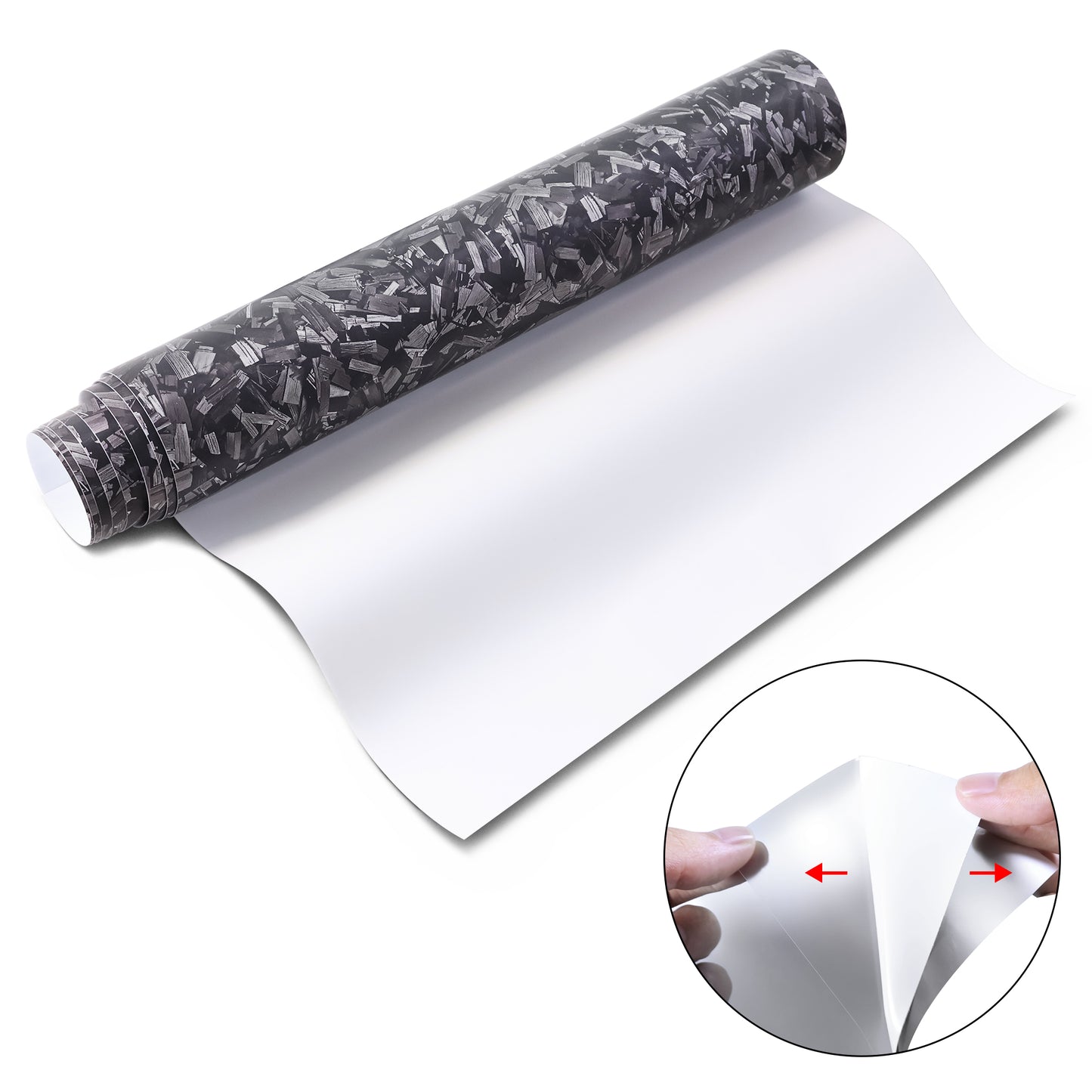 Lypumso® Matte Grey Forged Carbon Fiber Vinyl Wrap Roll