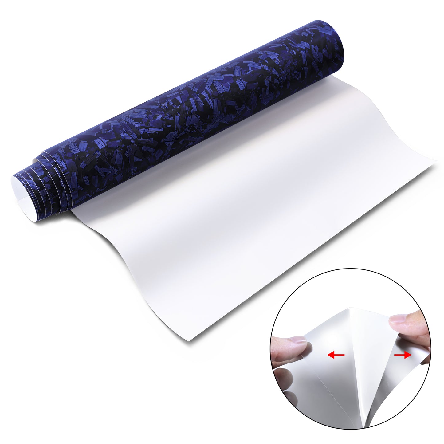 Lypumso® Matte Blue Forged Carbon Fiber Vinyl Wrap Roll