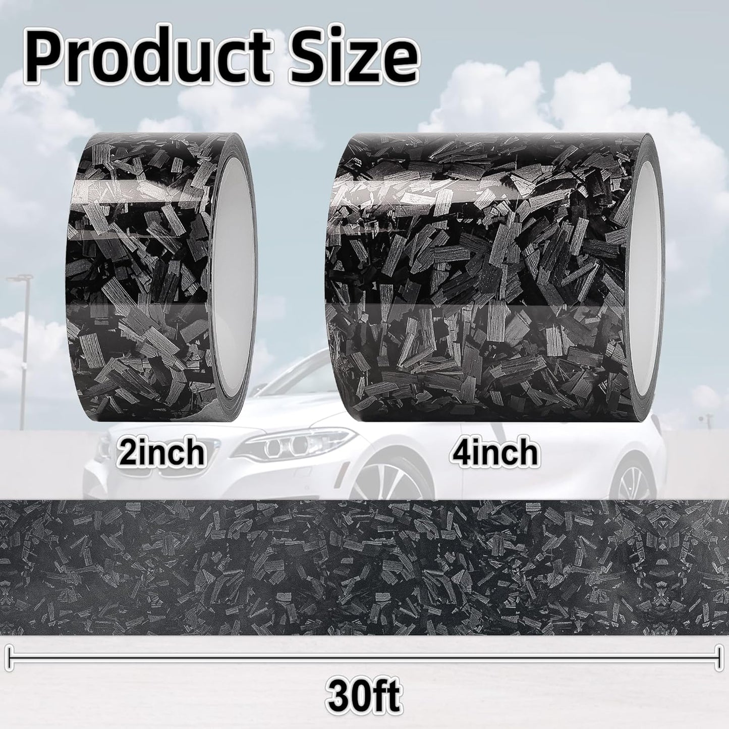 Lypumso® Gloss Grey Forged Carbon Fiber Tape