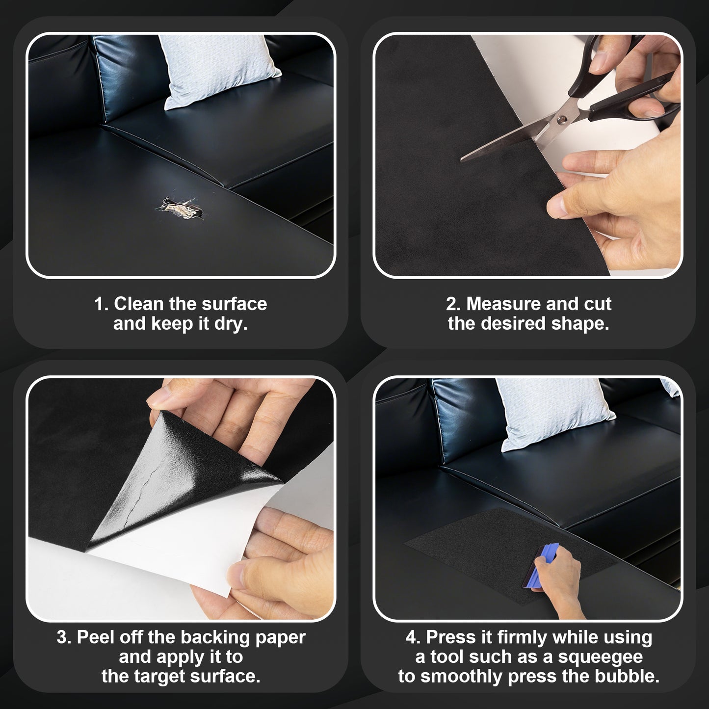 Lypumso® Black Suede Fabric Wrap for Car Interior 16in x 59in