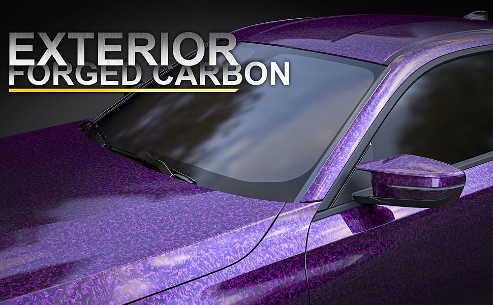 Lypumso Gloss Purple Forged Carbon Fiber Vinyl Wrap with 4PCS Tool Kits 1ft x 5ft - detail image 1