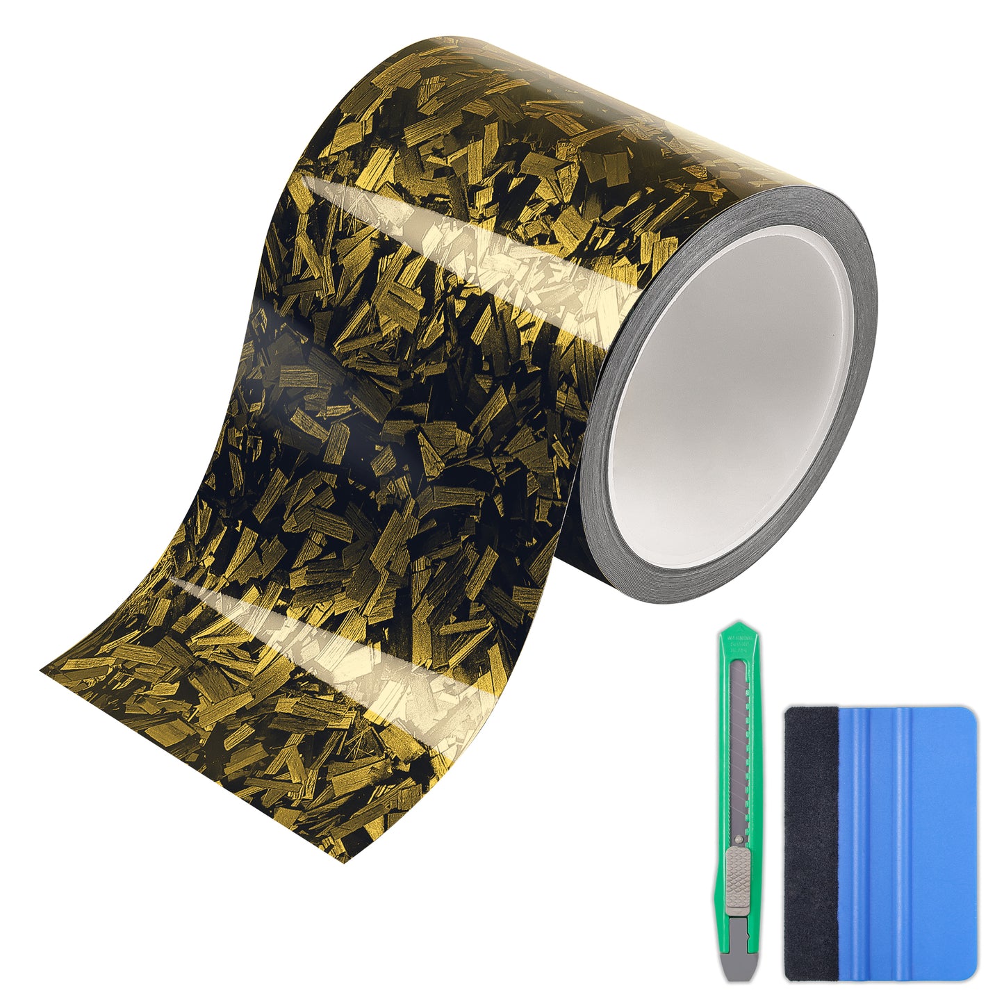 Lypumso® Gloss Yellow Forged Carbon Fiber Tape