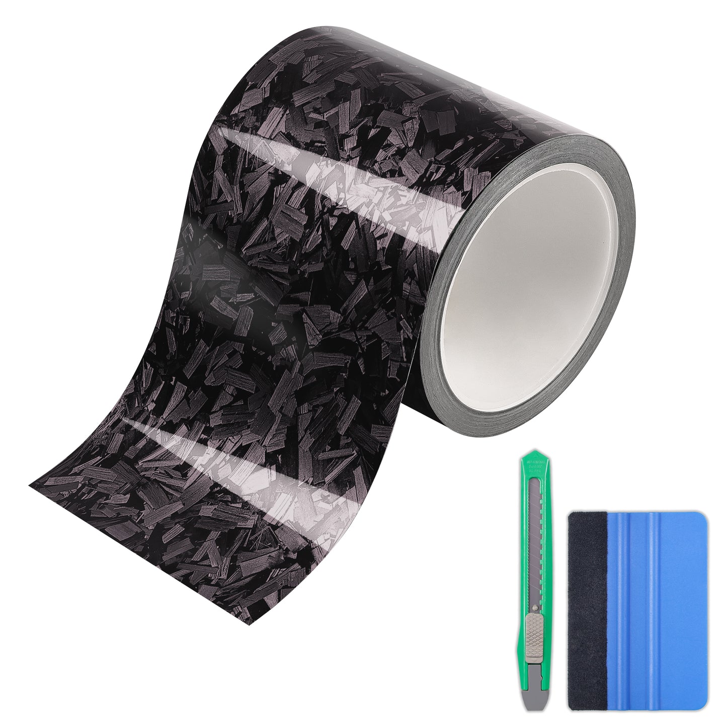Lypumso® Gloss Black Forged Carbon Fiber Tape