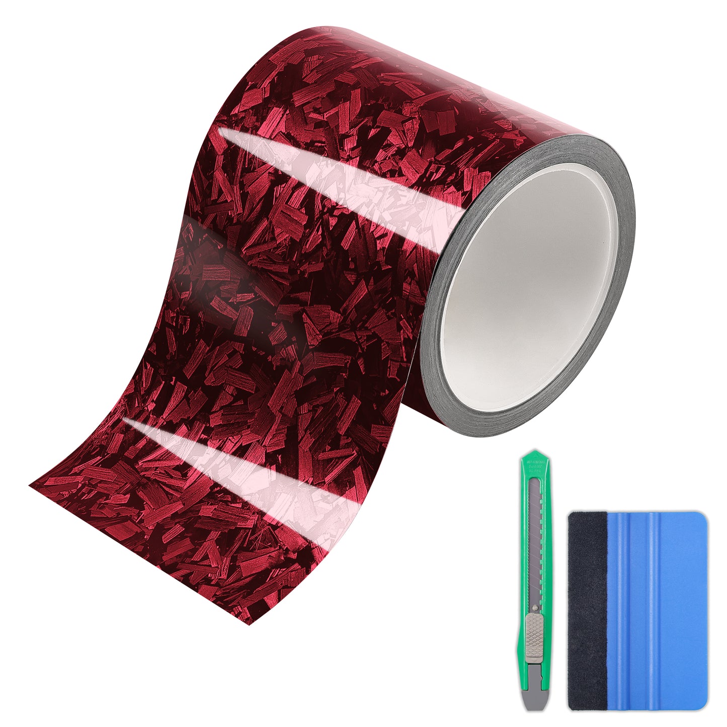 Lypumso® Gloss Red Forged Carbon Fiber Tape
