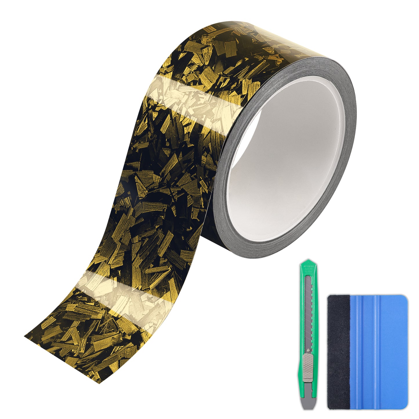 Lypumso® Gloss Yellow Forged Carbon Fiber Tape