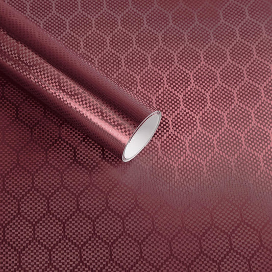 Lypumso® Honeycomb Carbon Fiber Vinyl Wrap (Dark Red)