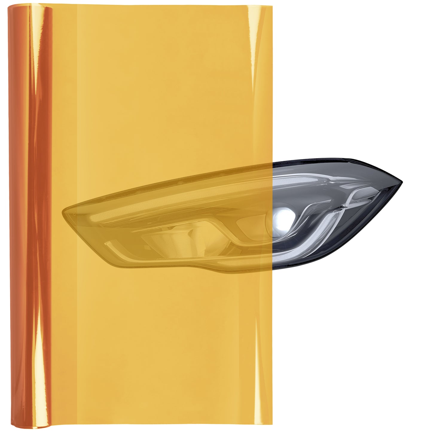 Lypumso® 16 x 60 In Orange Headlight Taillight Car Tint Vinyl Film