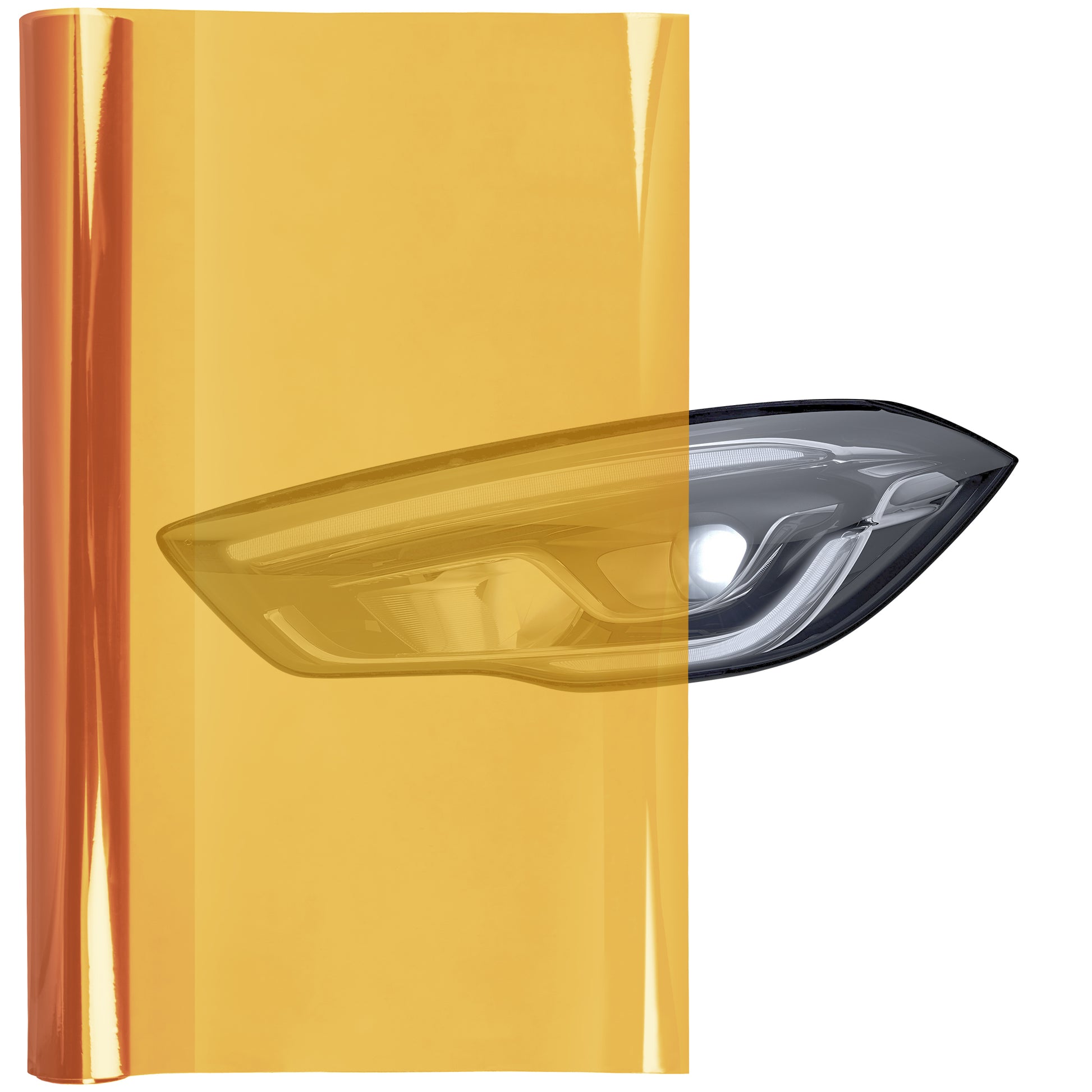 Lypumso® 16 x 60 In Orange Headlight Taillight Car Tint Vinyl Film