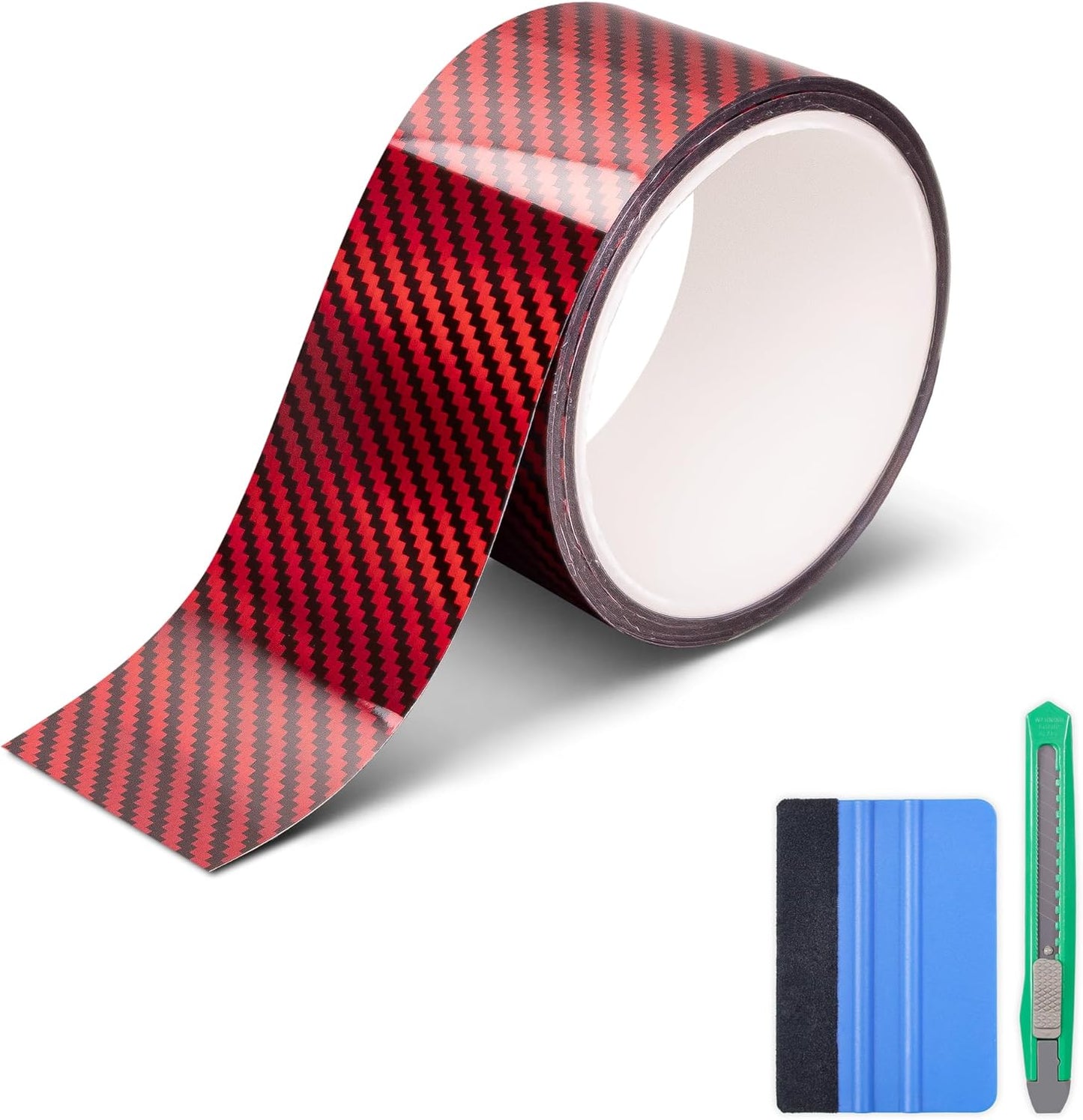 Lypumso® 2D Red Carbon Fiber Vinyl Wrap with Free Tool Kit
