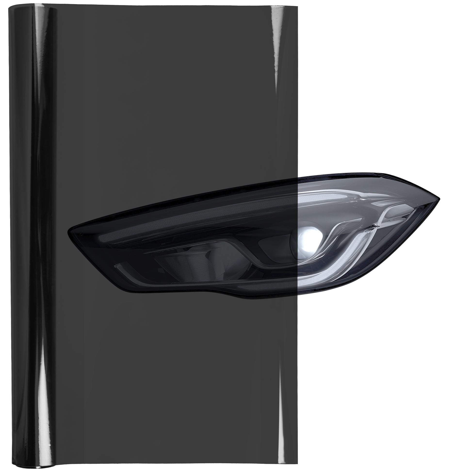 Lypumso® 16 x 60 In Deep Black Headlight Taillight Car Tint Vinyl Film