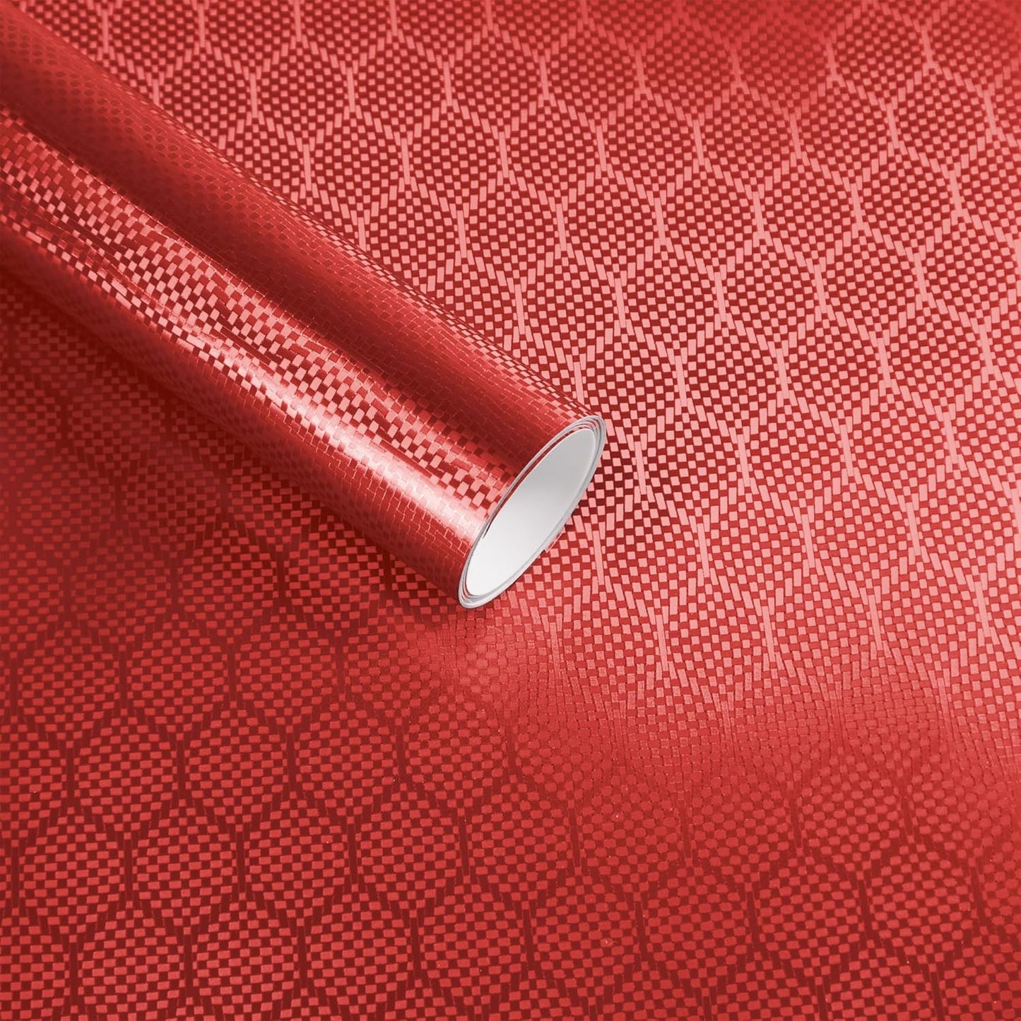 Lypumso® Honeycomb Carbon Fiber Vinyl Wrap (Red)
