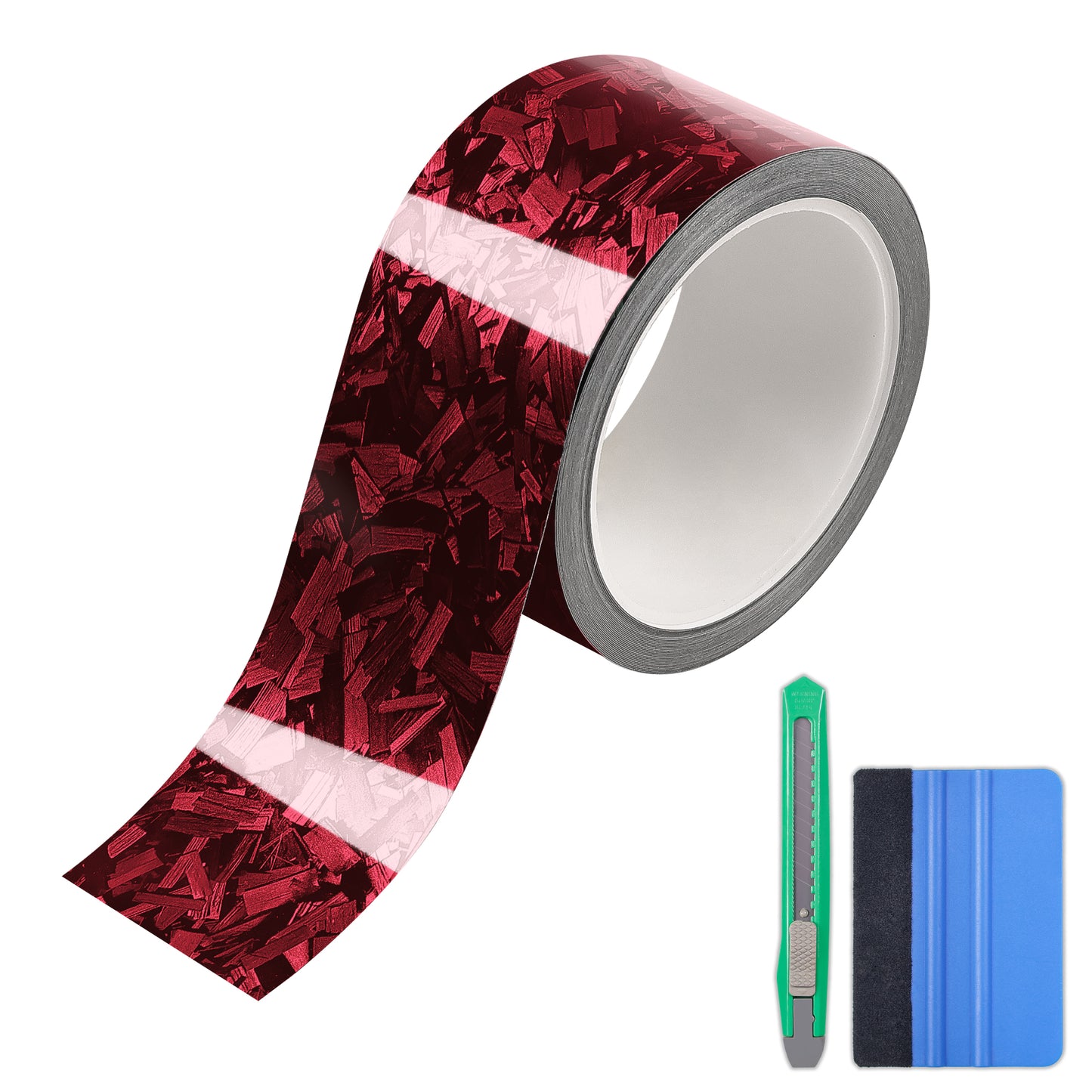Lypumso® Gloss Red Forged Carbon Fiber Tape