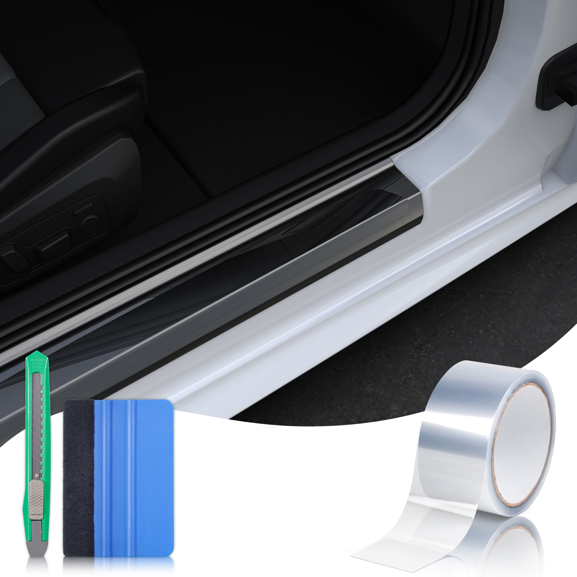 Lypumso® Clear Vinyl Wrap Tape Roll with Tool Kit