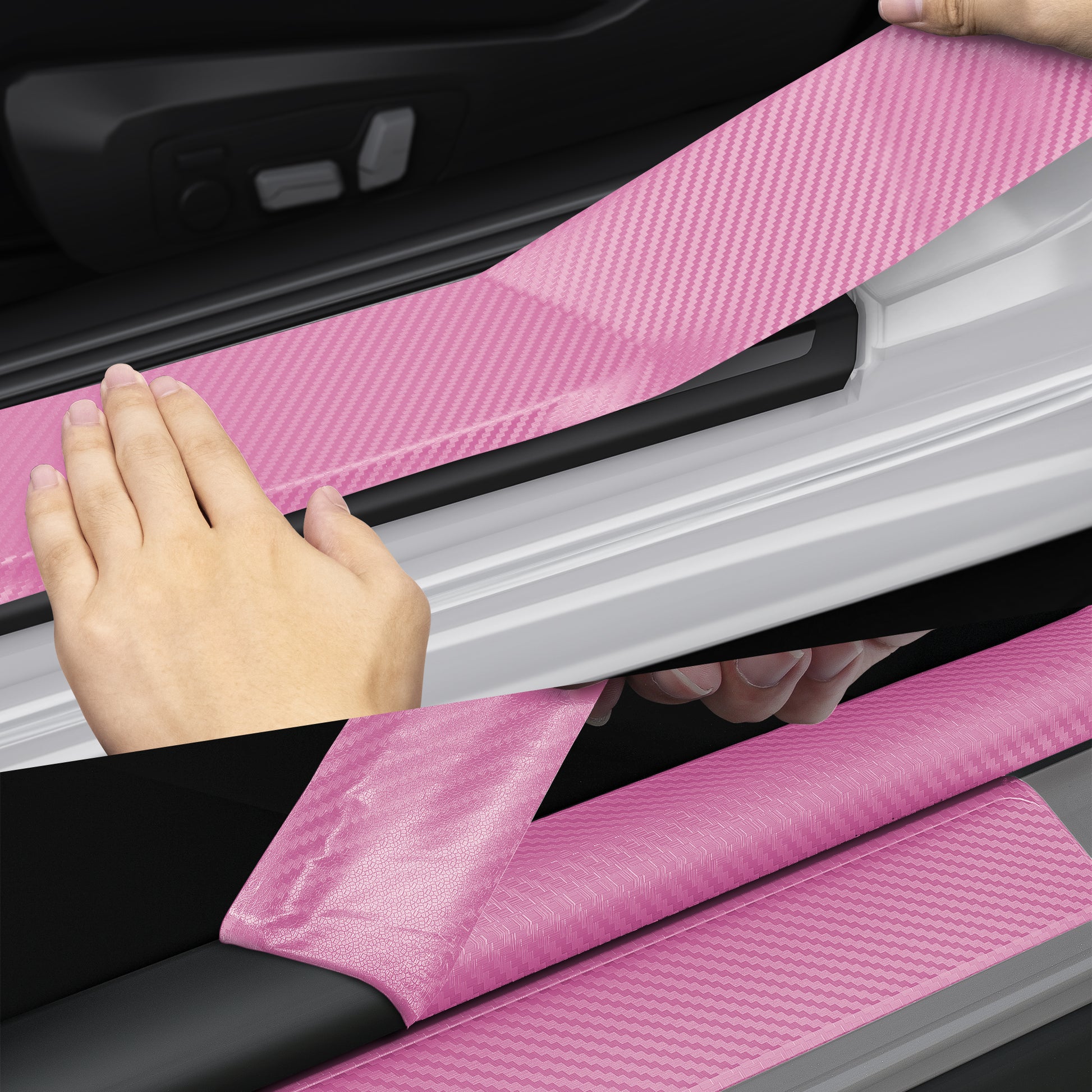Lypumso® 3D Pink Carbon Fiber Vinyl Wrap Tape with Tools Kits