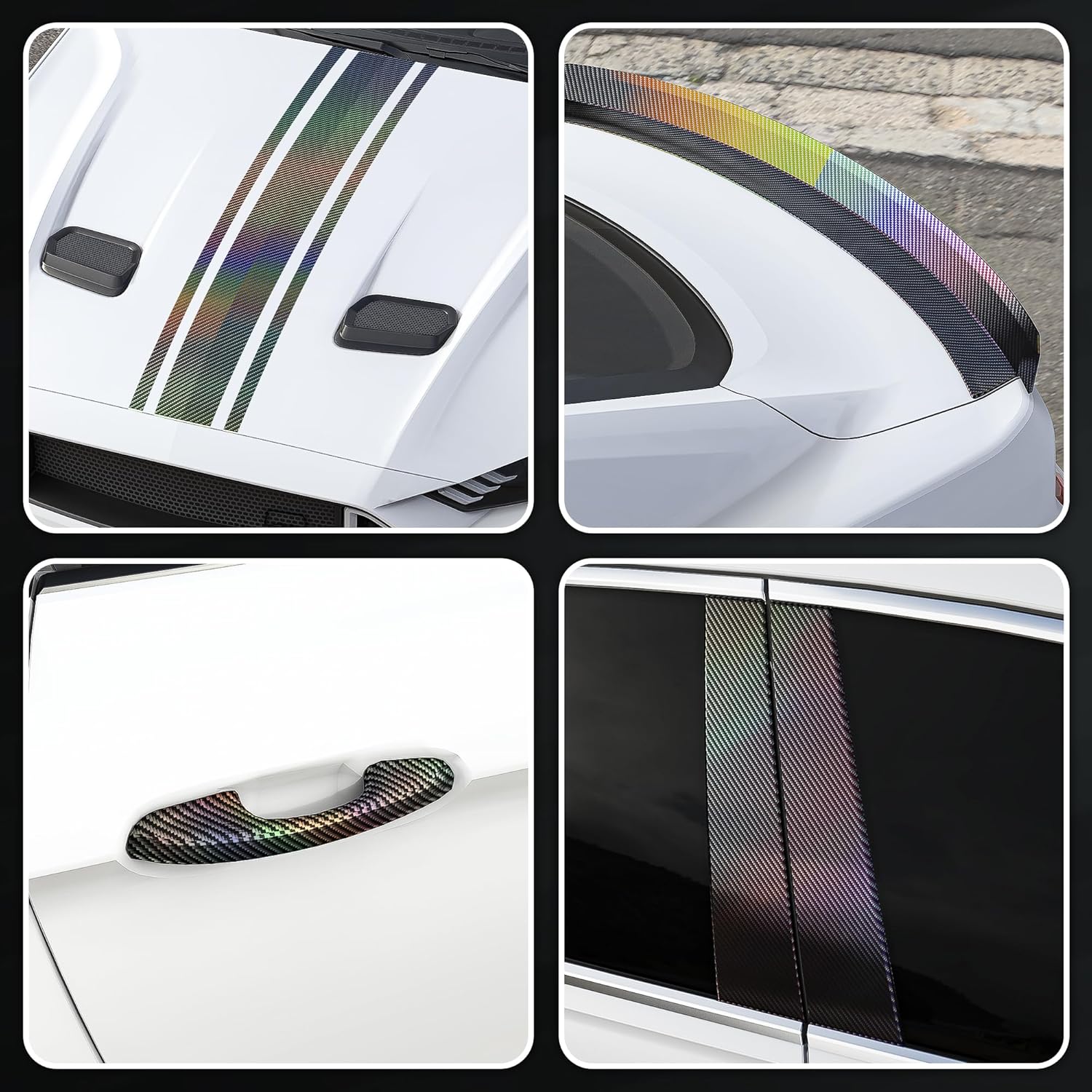 Lypumso® 2D Black Carbon Fiber Vinyl Wrap with Free Tool Kit