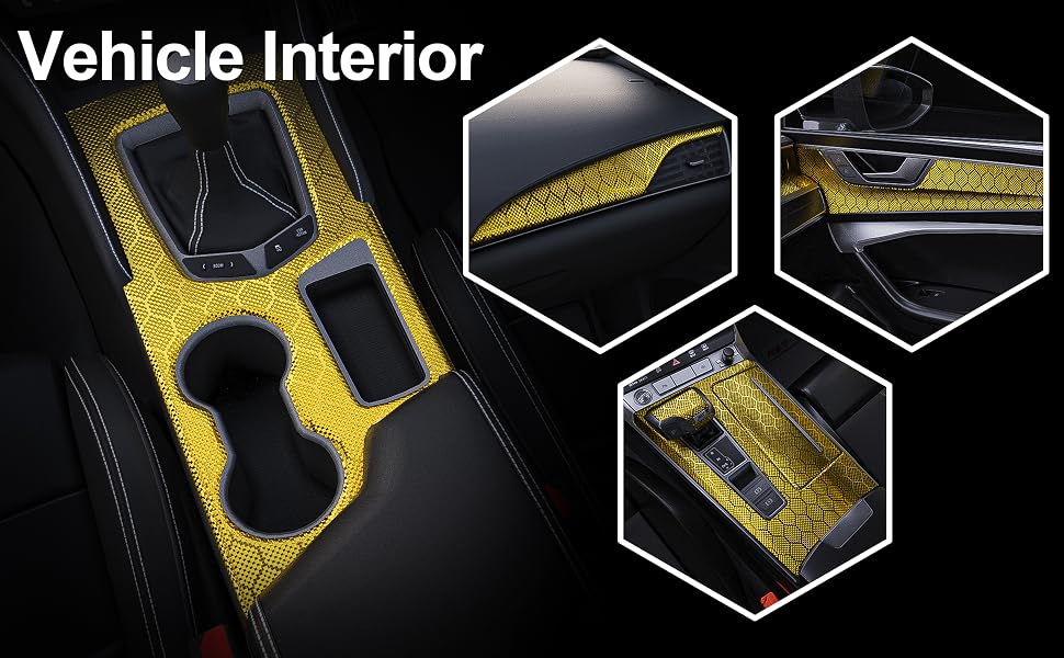 Lypumso Honeycomb Carbon Fiber Vinyl Wrap (Gold) - detail image 3
