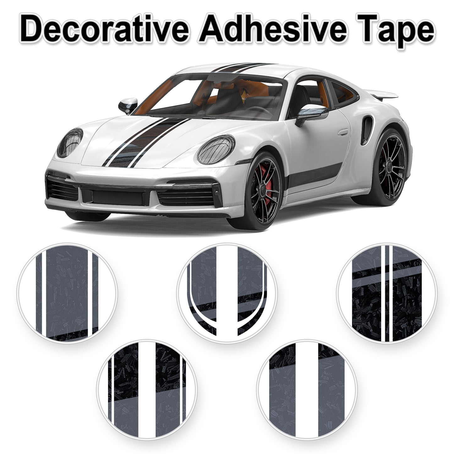 Lypumso® Gloss Black Forged Carbon Fiber Tape