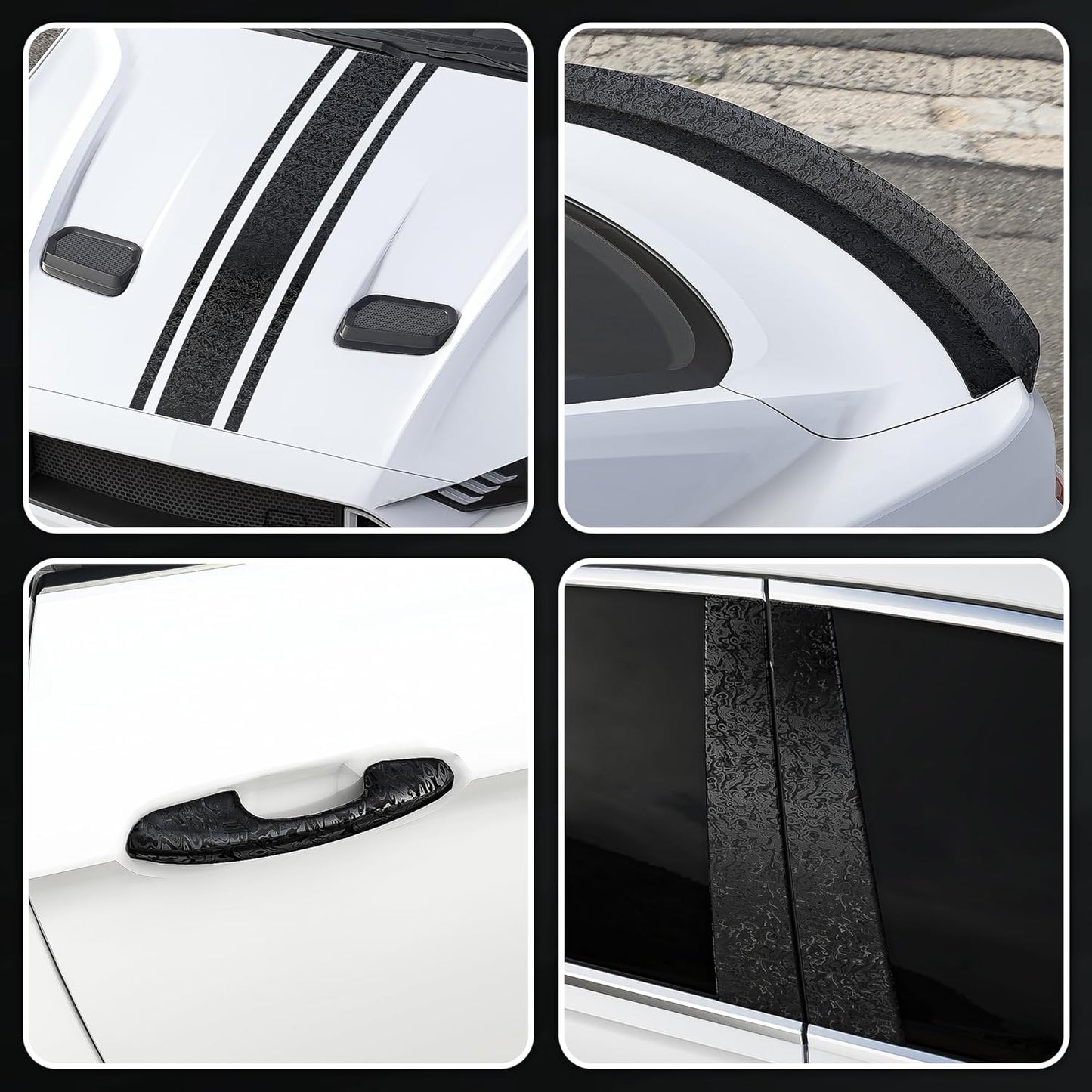 Lypumso® 3D Cosmic Ghost Forged Carbon Fiber Vinyl Wrap with Tool kits