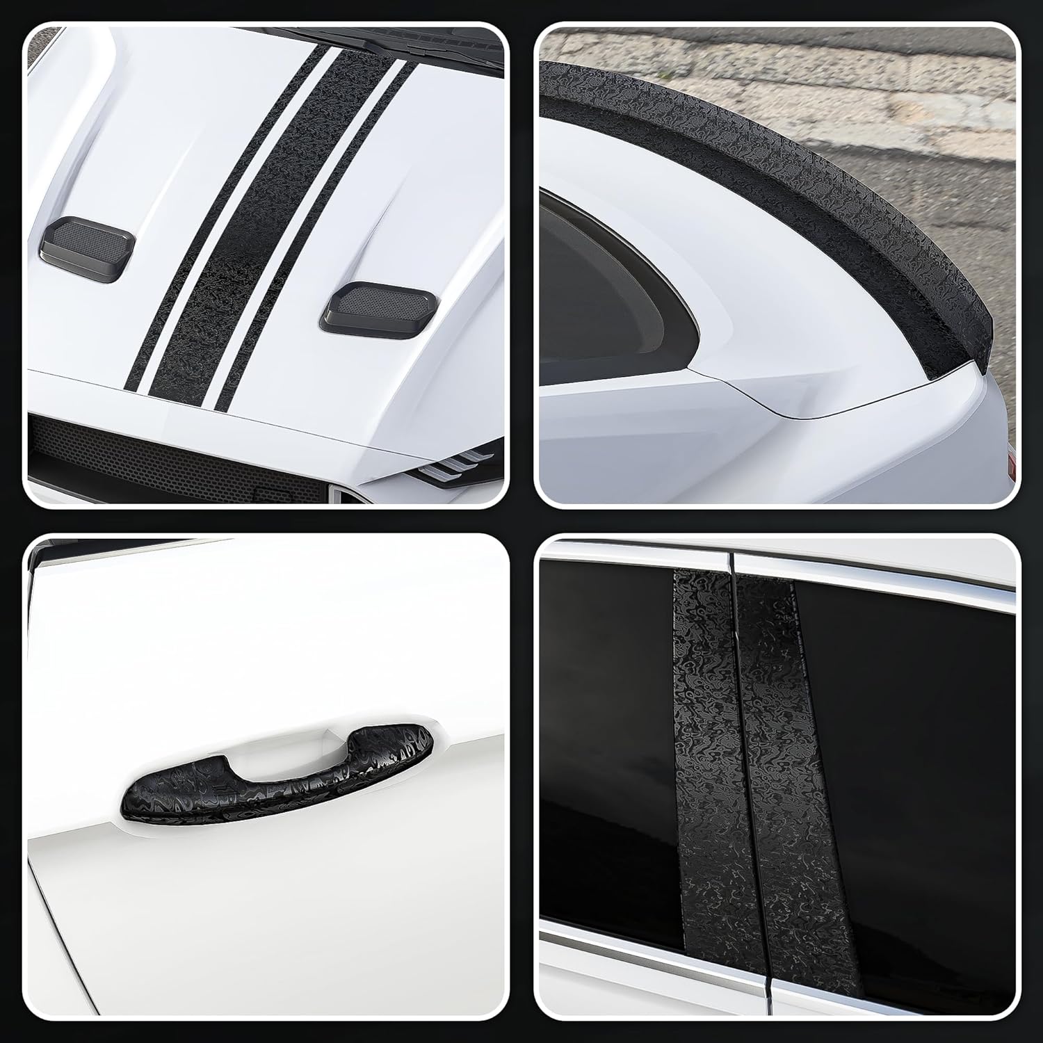 Lypumso® 3D Cosmic Ghost Forged Carbon Fiber Vinyl Wrap with Tool kits