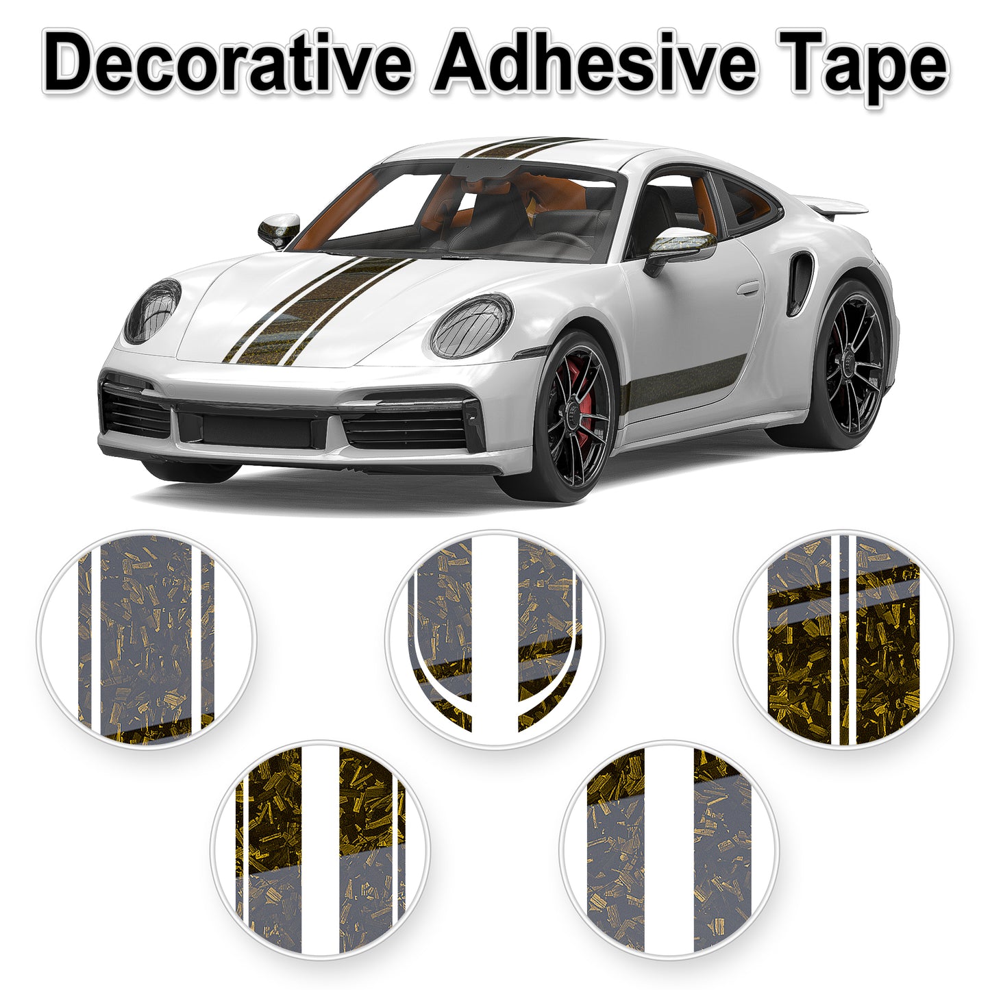 Lypumso® Gloss Yellow Forged Carbon Fiber Tape