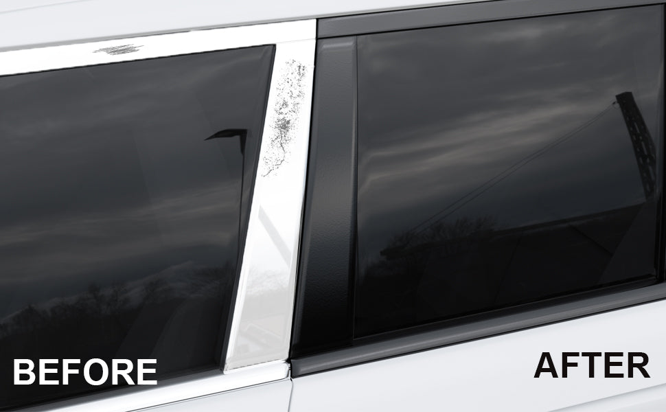 Lypumso Gloss Black Vinyl Wrap for Chrome Delete, Automotive Grade Self-Adhesive Tape - detail image 4