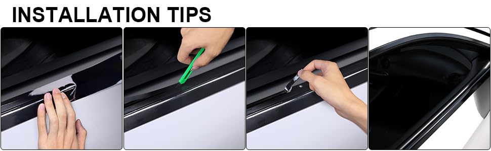 Lypumso Gloss Black Vinyl Wrap for Chrome Delete, Automotive Grade Self-Adhesive Tape - detail image 5