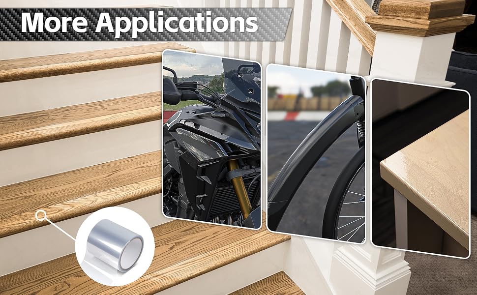 Lypumso Clear Vinyl Wrap Tape Roll with Tool Kit - detail image 4