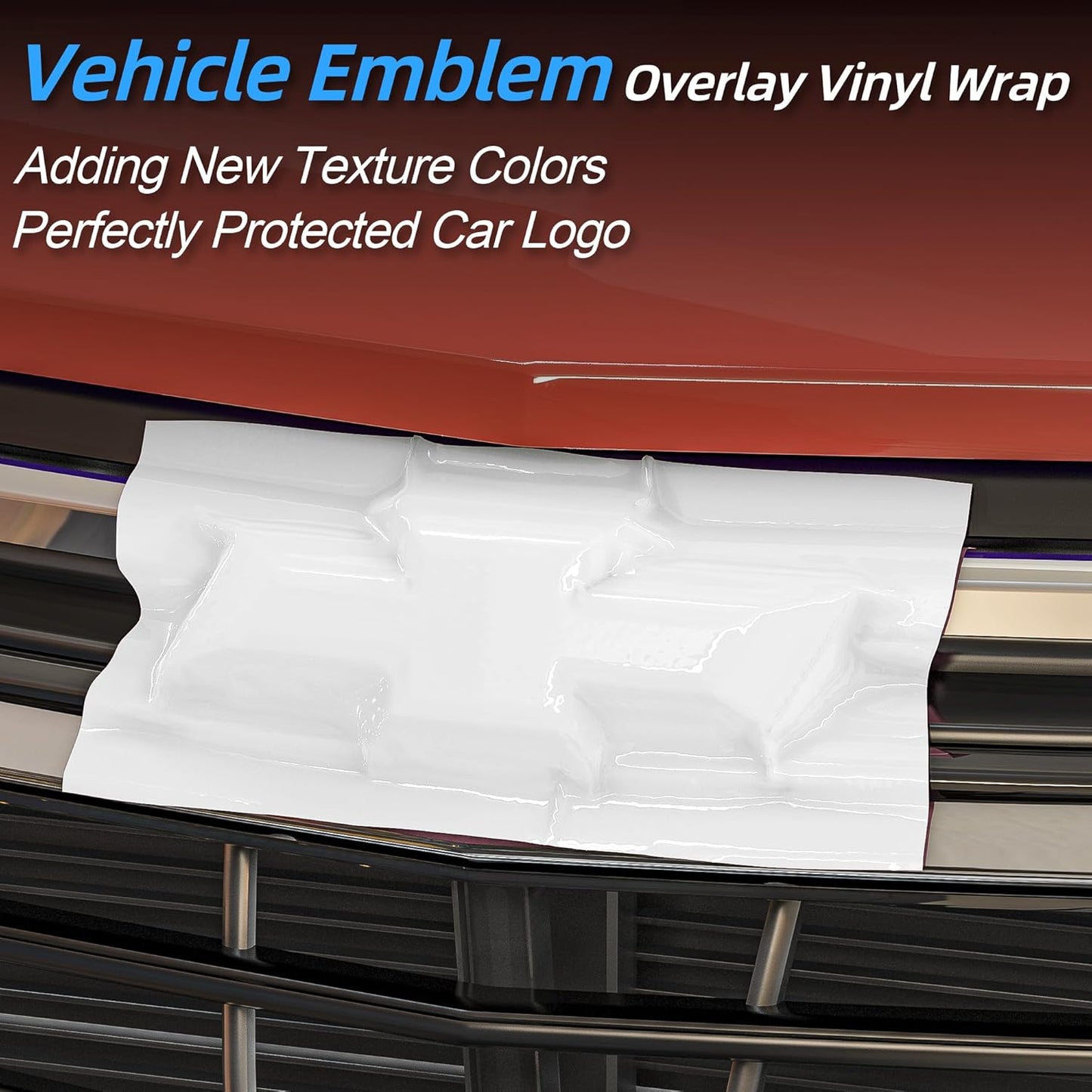 Lypumso® 6PCS Auto Emblem Vinyl Wrap Kit (High Gloss White)