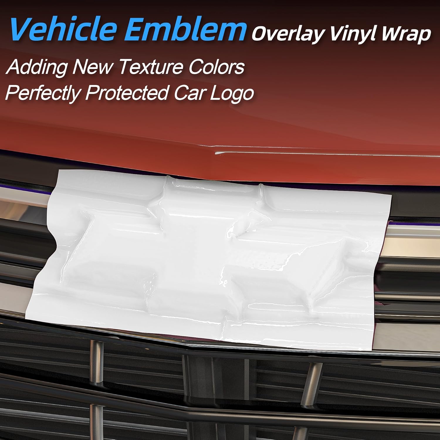 Lypumso® 6PCS Auto Emblem Vinyl Wrap Kit (High Gloss White)