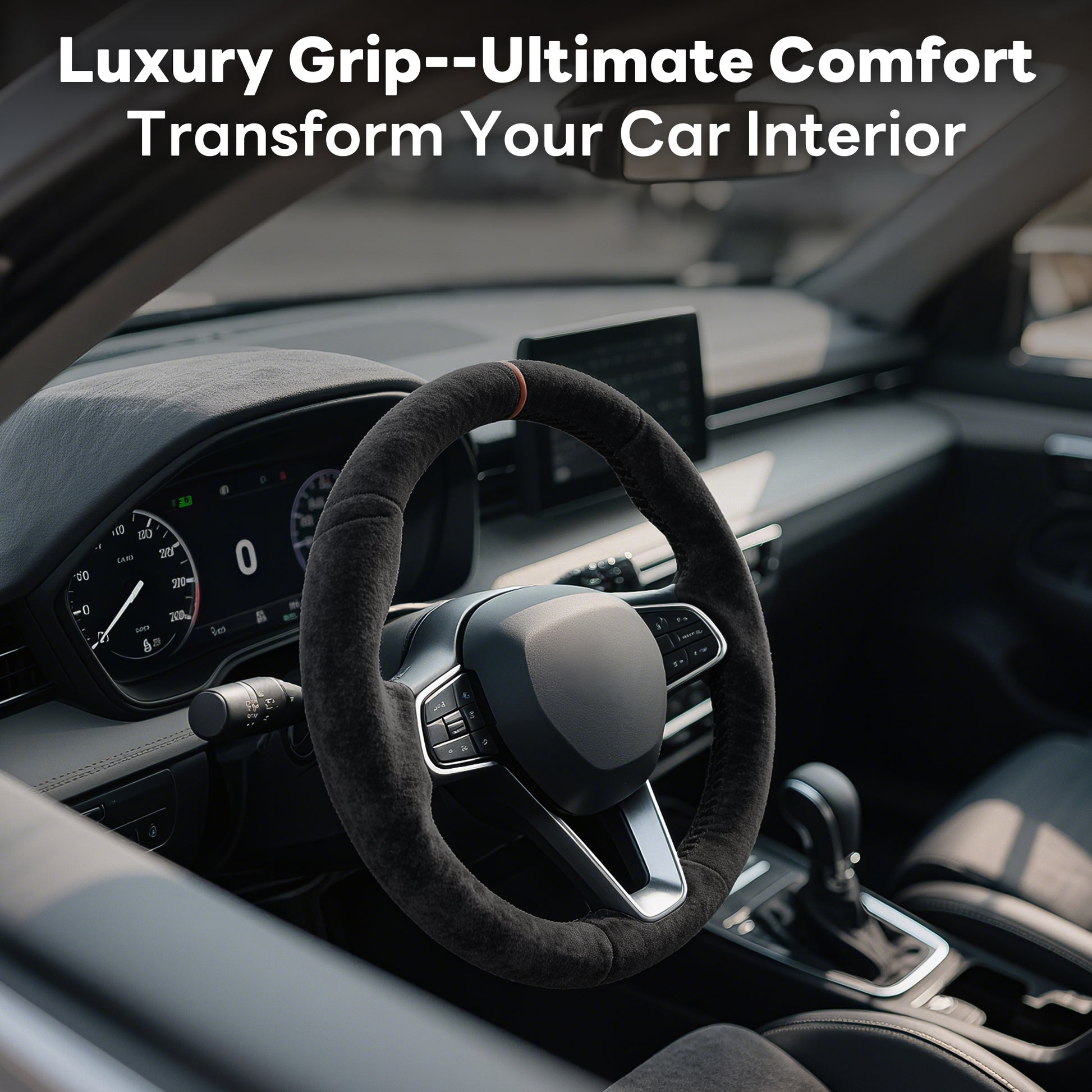 Lypumso® Black Suede Fabric Wrap for Car Interior 17in x 70in