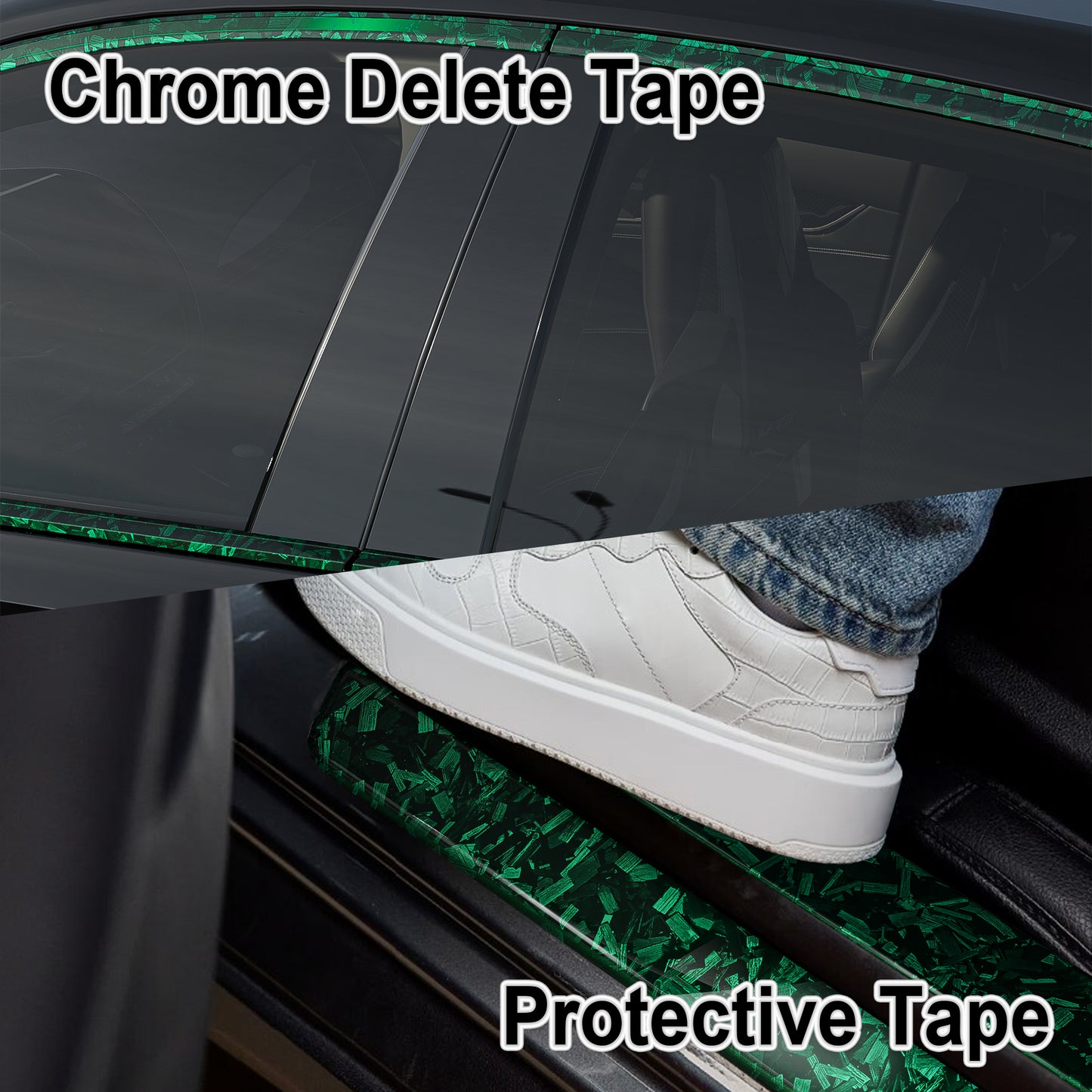 Lypumso® Gloss Green Forged Carbon Fiber Tape