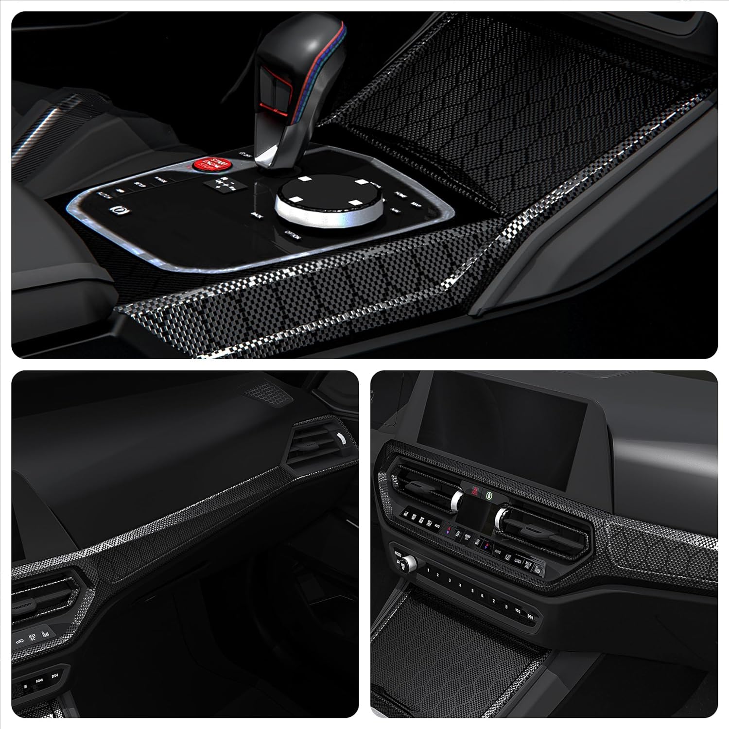 Lypumso® Honeycomb Carbon Fiber Vinyl Wrap (Matte Black)