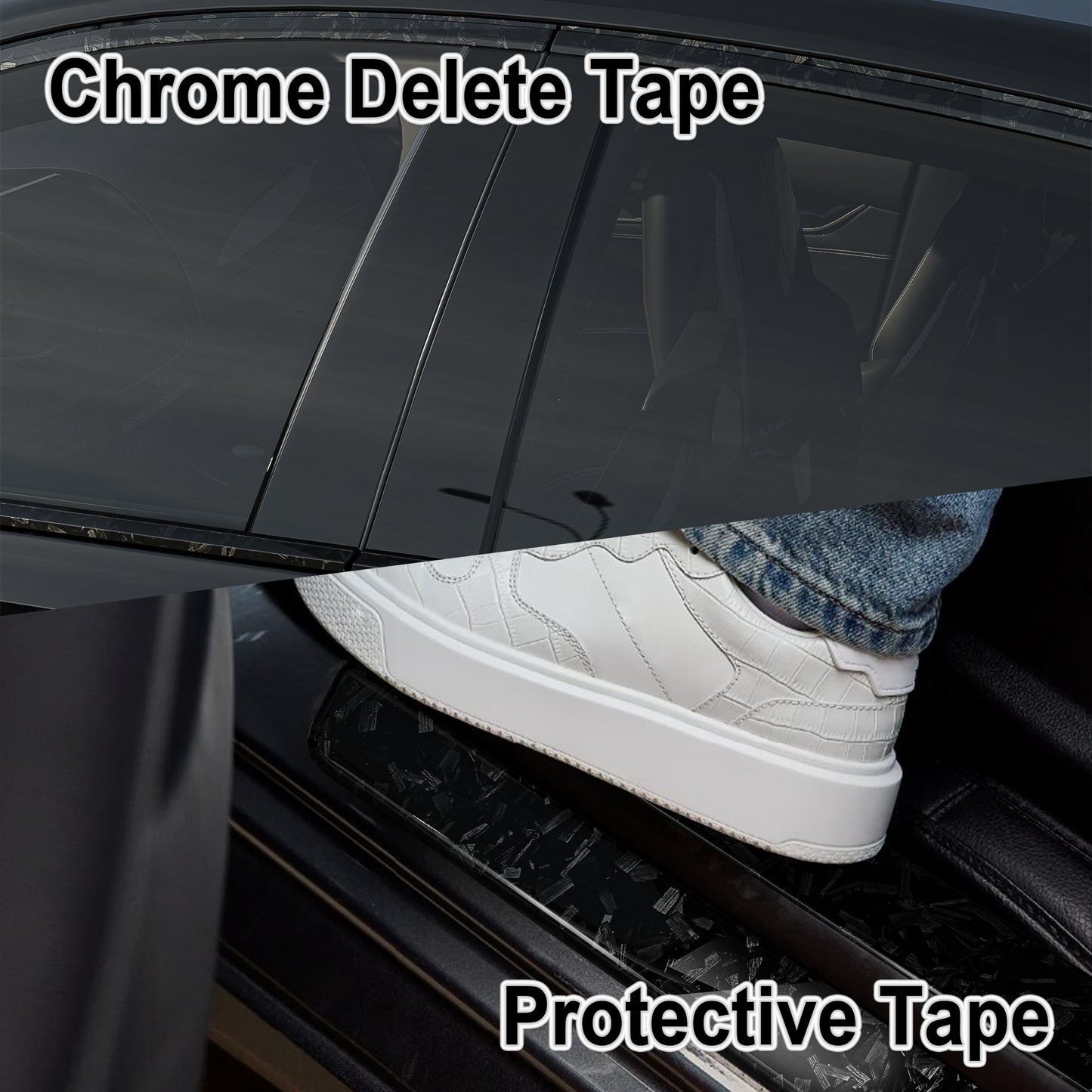 Lypumso® Gloss Black Forged Carbon Fiber Tape