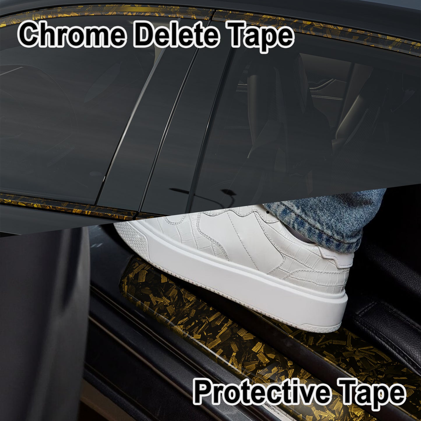 Lypumso® Gloss Yellow Forged Carbon Fiber Tape