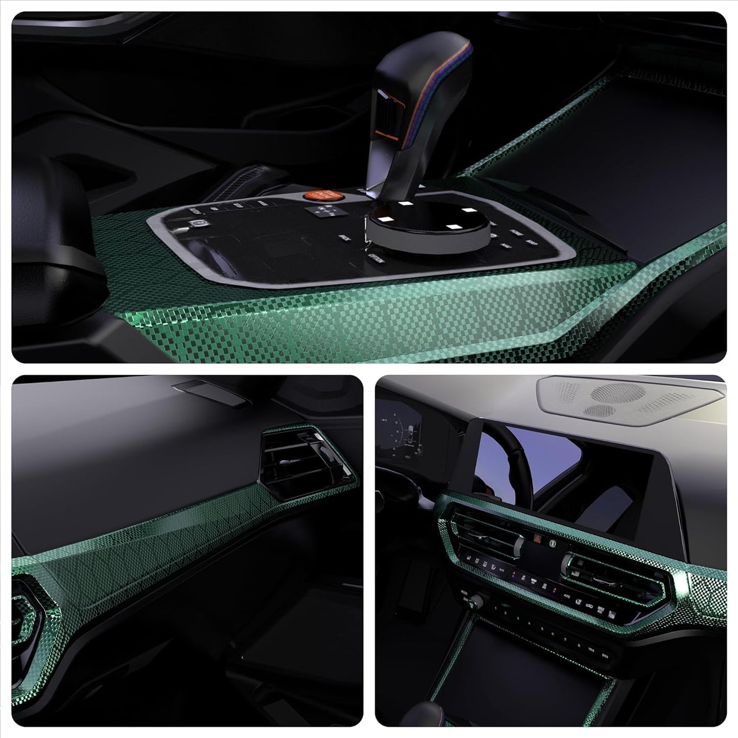 Lypumso® Honeycomb Carbon Fiber Vinyl Wrap (Green)