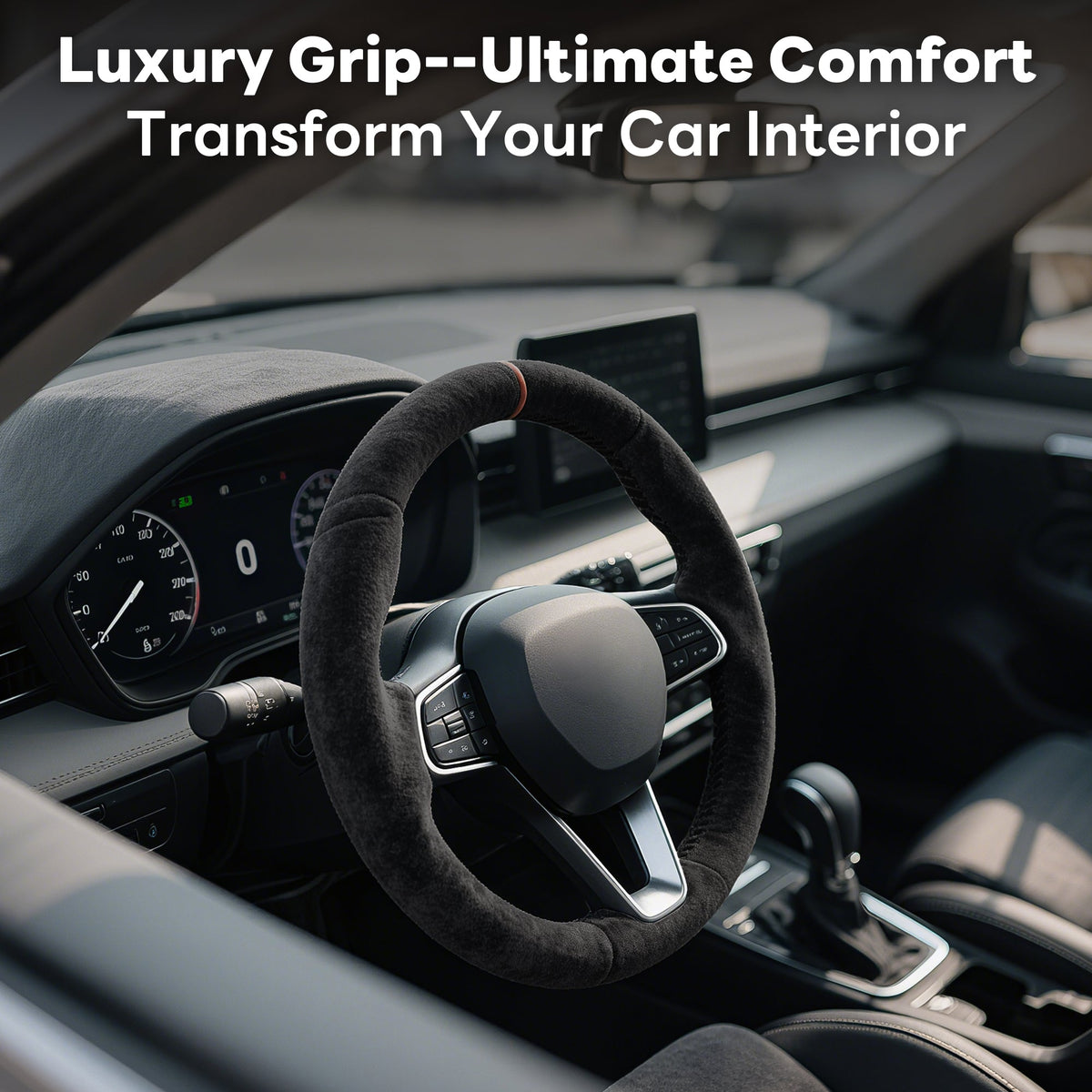 Black suede fabric wrap for car interior — 16 x 59 in (2)