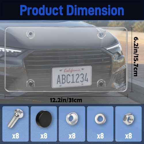 Clear license plate protector against weather, road debris and UV - image 3