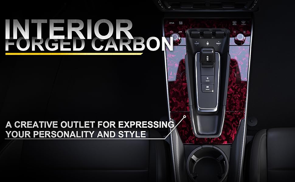 Lypumso Glossy Red Forged Carbon Fiber Vinyl Wrap - detail image 3