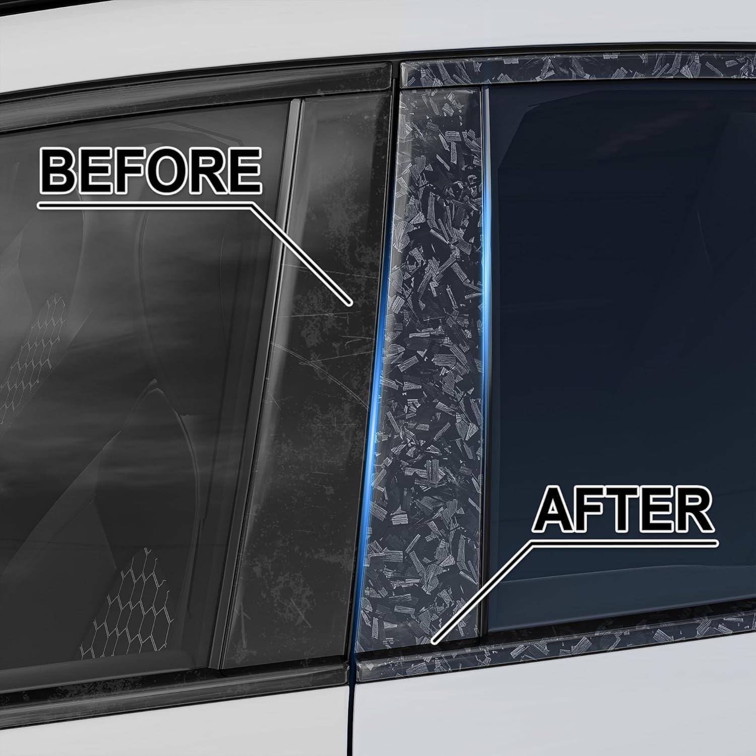 Lypumso® Gloss Grey Forged Carbon Fiber Tape