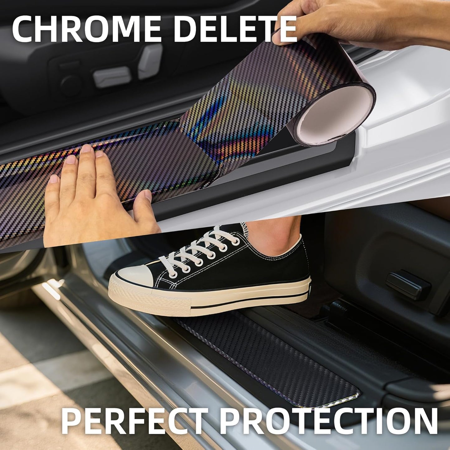 Lypumso® 2D Black Carbon Fiber Vinyl Wrap with Free Tool Kit