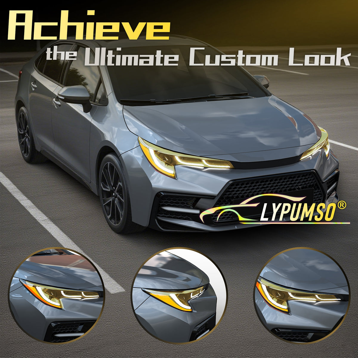 Headlight and taillight tint film — Yellow (2)