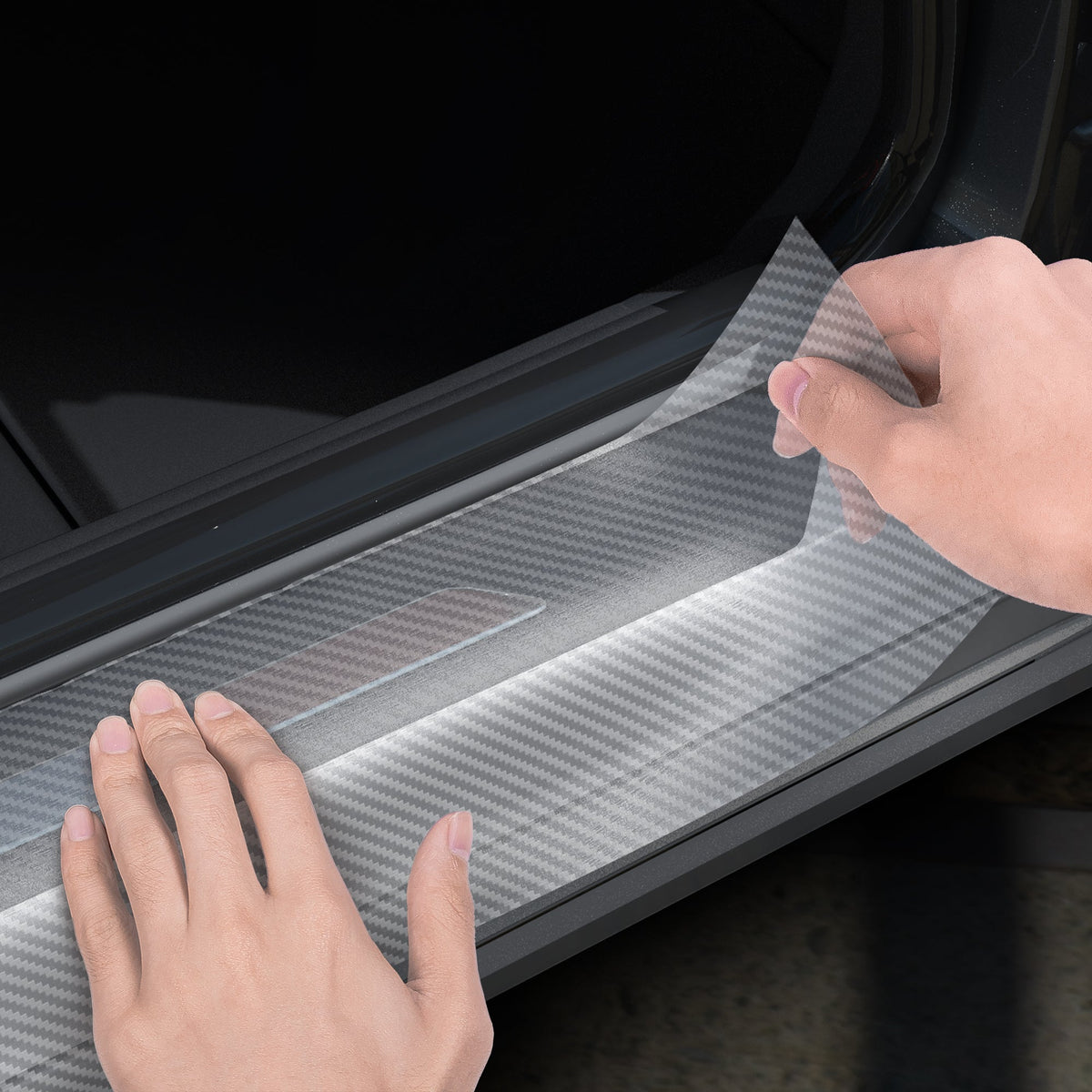 3D carbon fiber vinyl wrap — Clear (2)